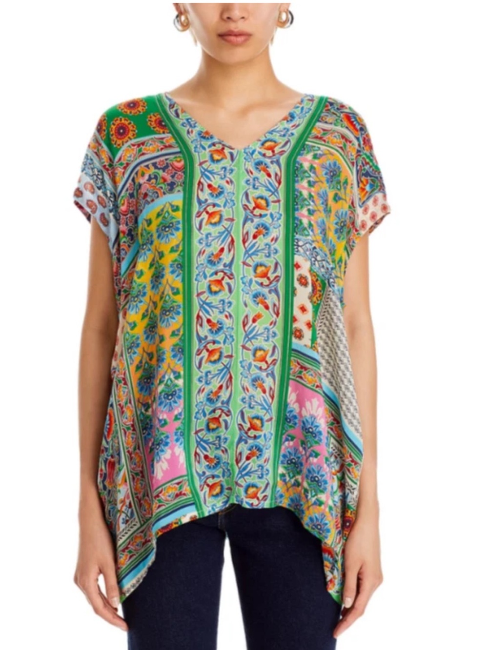 NWT Johnny Was Diskana Alexandra Printed
Blouse Size S Small